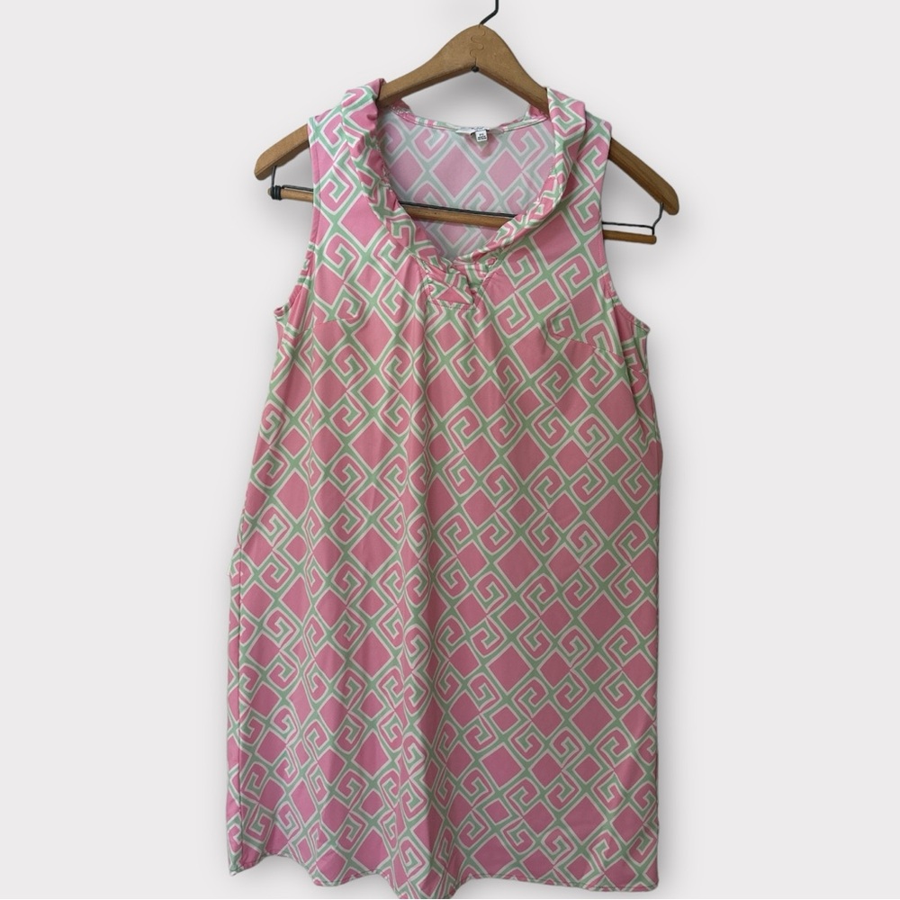 CROWN‎ & IVY Pink & Green Garden Party Signature Dress Size SP 6 for $36